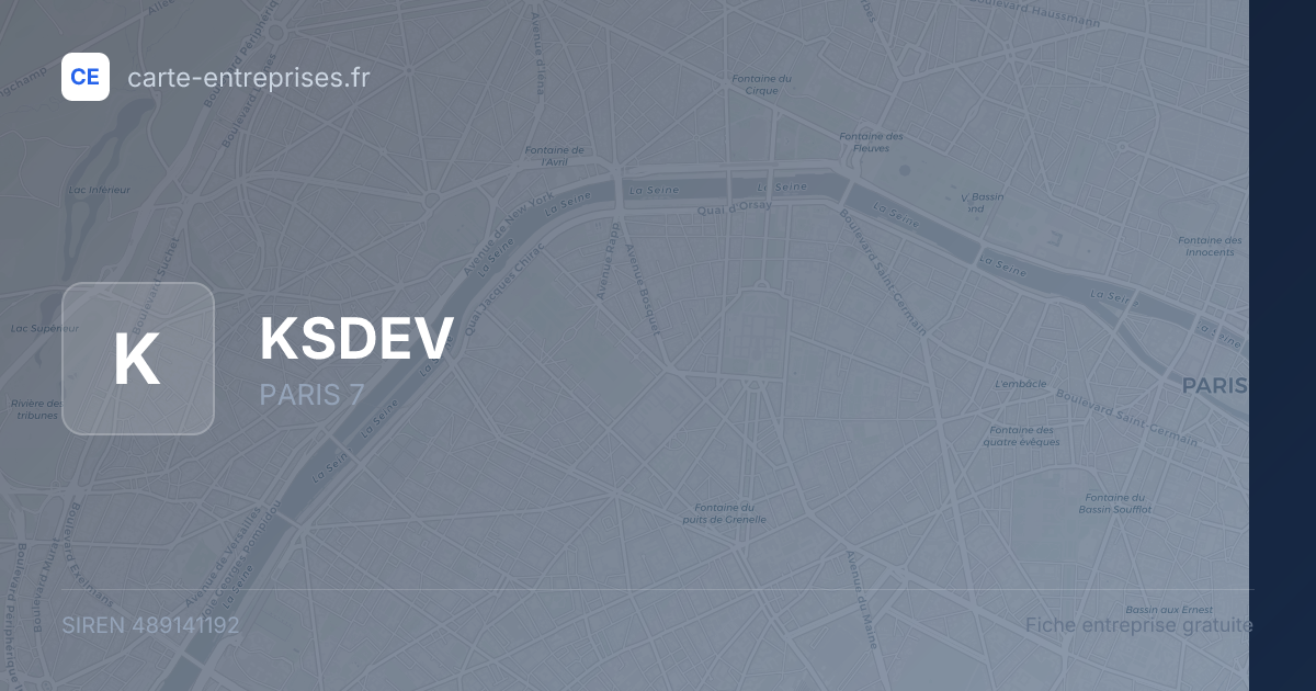 KSDEV — 489141192 — fiche entreprise