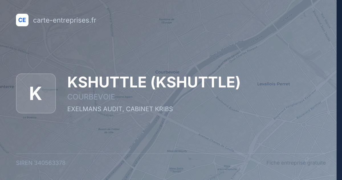 KSHUTTLE — 340563378 — fiche entreprise