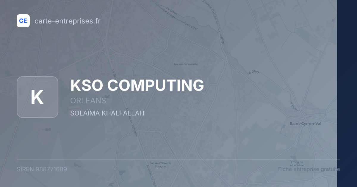 KSO COMPUTING — 988771689 — fiche entreprise