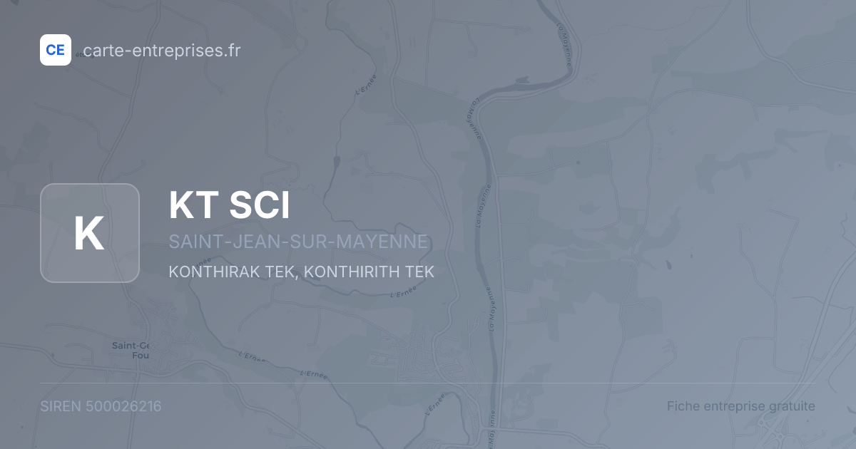 KT SCI — 500026216 — fiche entreprise