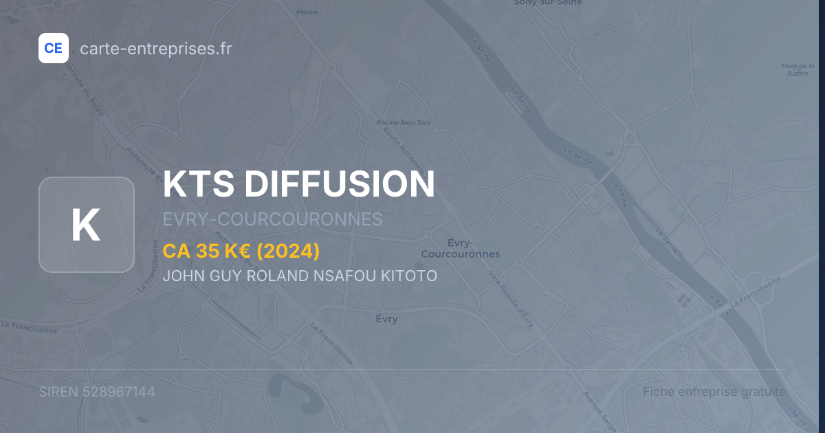 KTS DIFFUSION — 528967144 — fiche entreprise