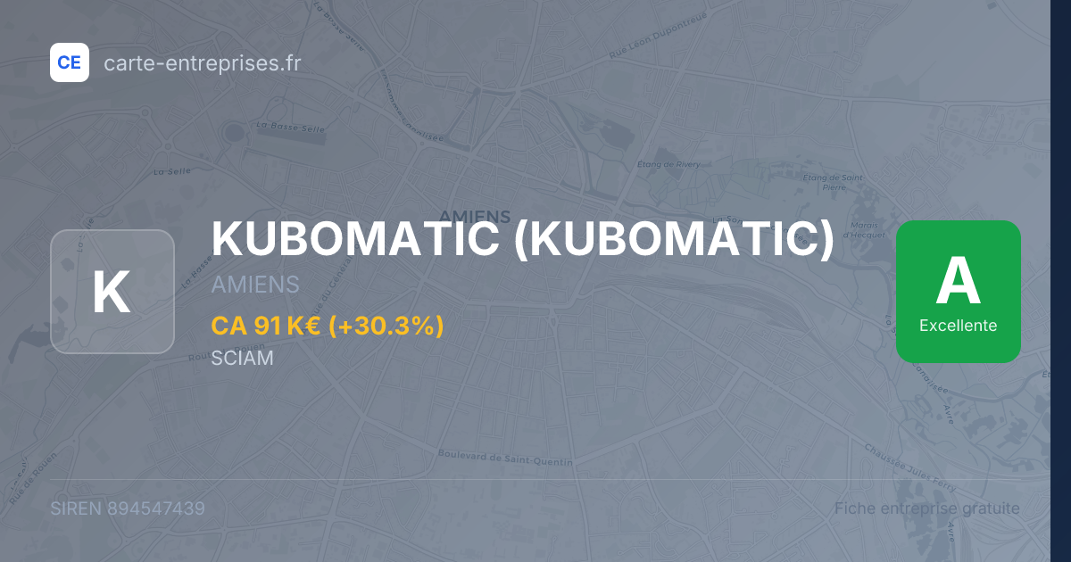KUBOMATIC (KUBOMATIC) — 894547439 — fiche entreprise