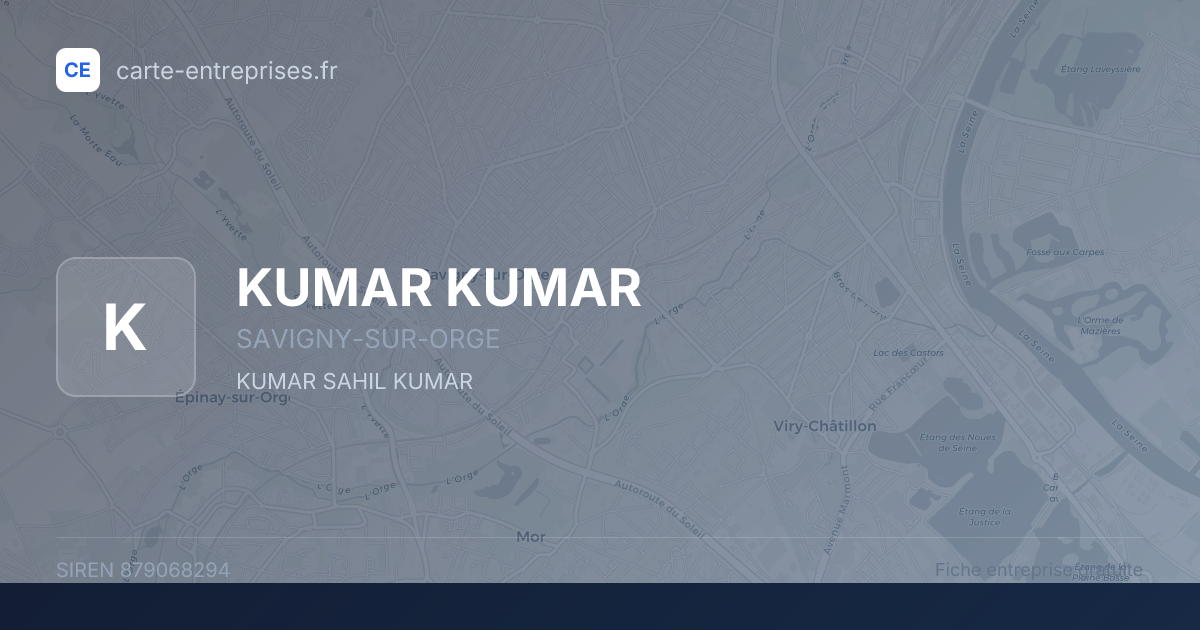 KUMAR KUMAR — 879068294 — fiche entreprise