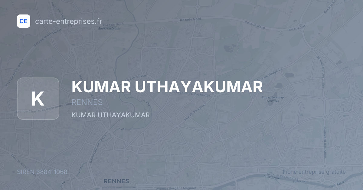 KUMAR UTHAYAKUMAR — 388411068 — fiche entreprise