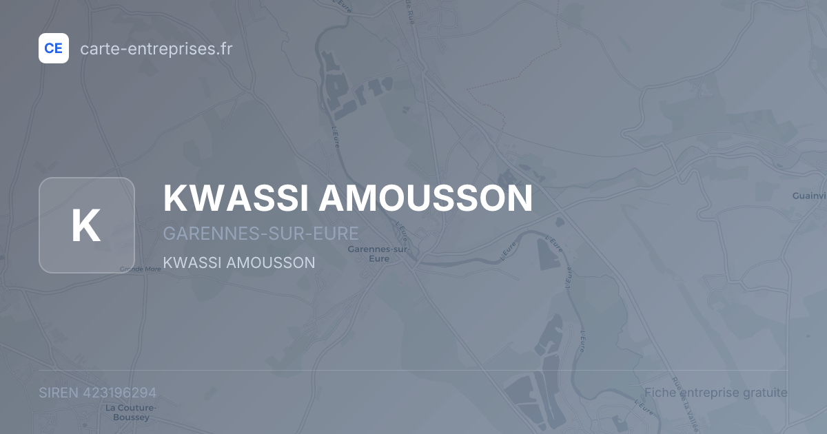 KWASSI AMOUSSON — 423196294 — fiche entreprise