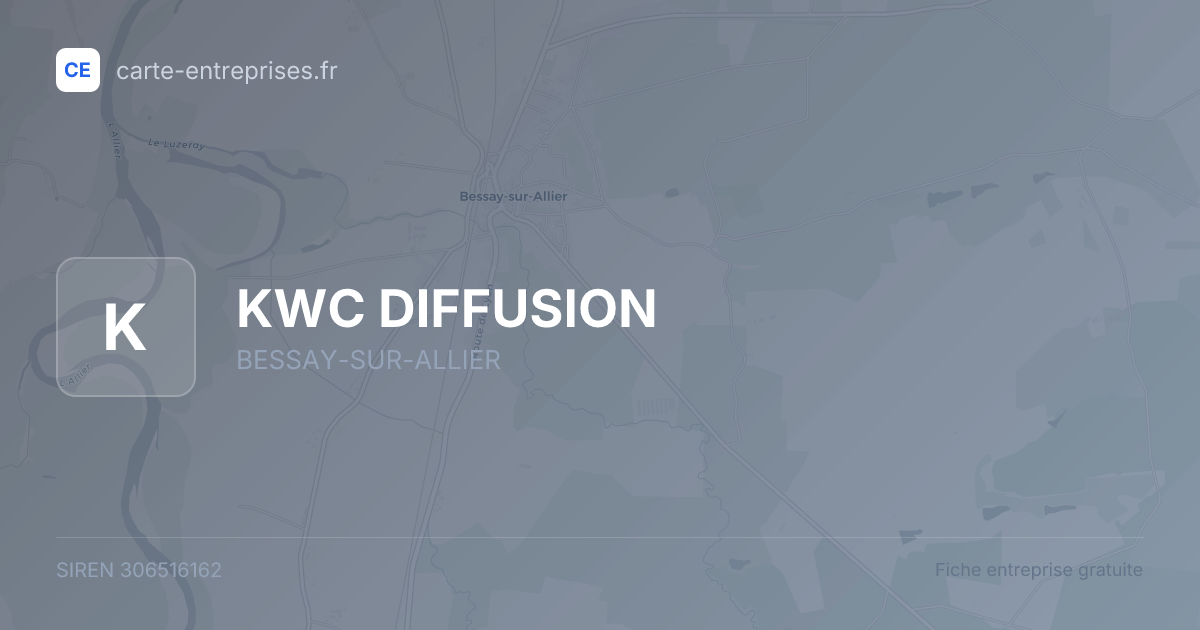 KWC DIFFUSION — 306516162 — fiche entreprise