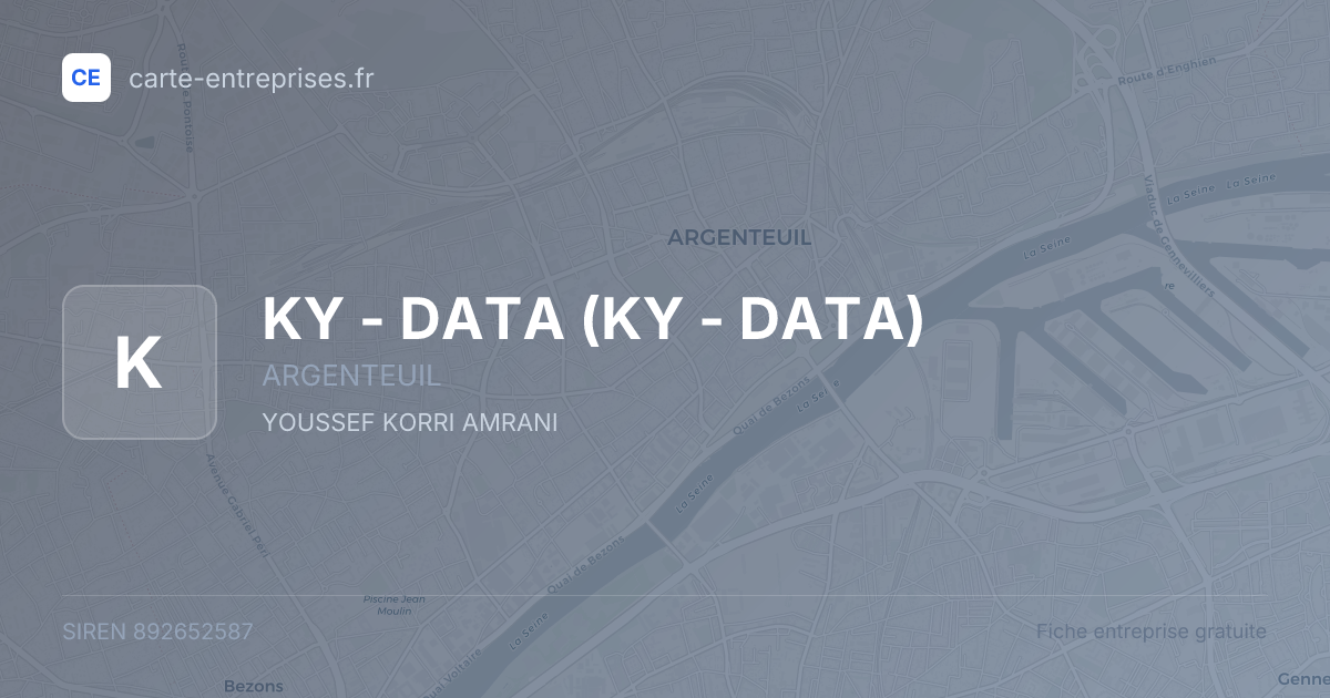 KY - DATA — 892652587 — fiche entreprise