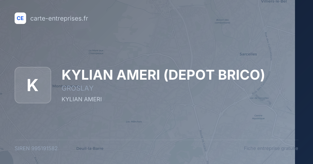 KYLIAN AMERI (DEPOT BRICO) — 995191582 — fiche entreprise