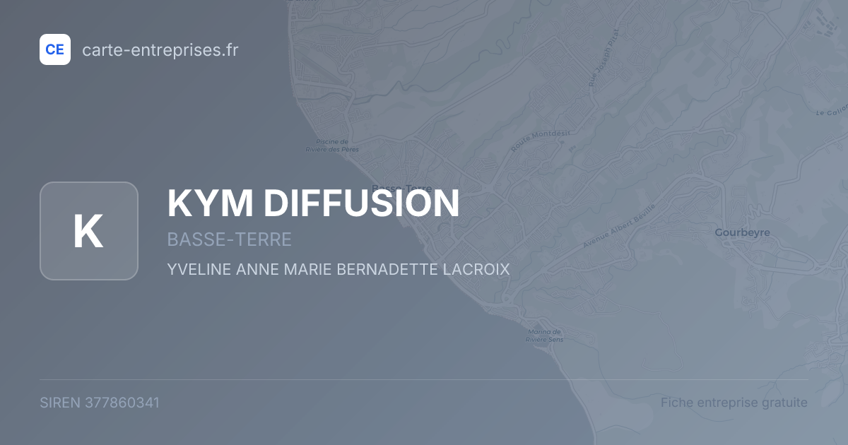 KYM DIFFUSION — 377860341 — fiche entreprise