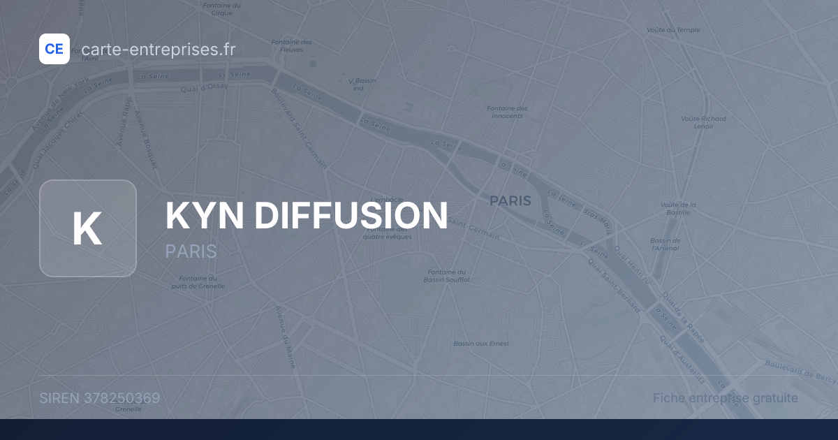 KYN DIFFUSION — 378250369 — fiche entreprise