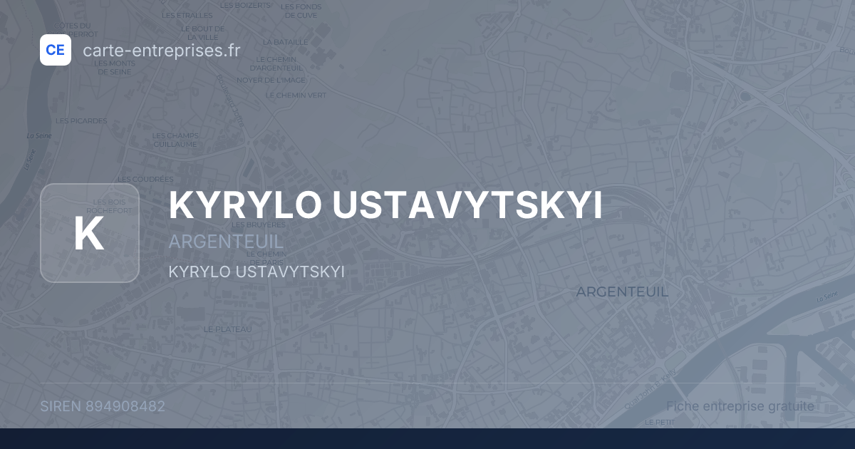 KYRYLO USTAVYTSKYI — 894908482 — fiche entreprise