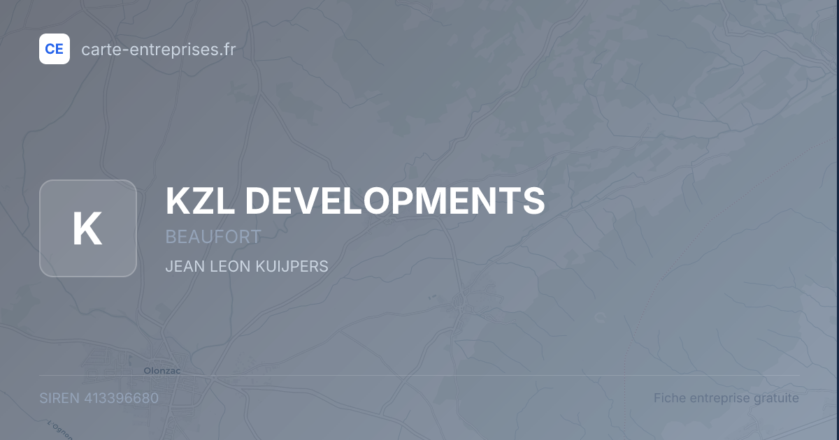 KZL DEVELOPMENTS — 413396680 — fiche entreprise