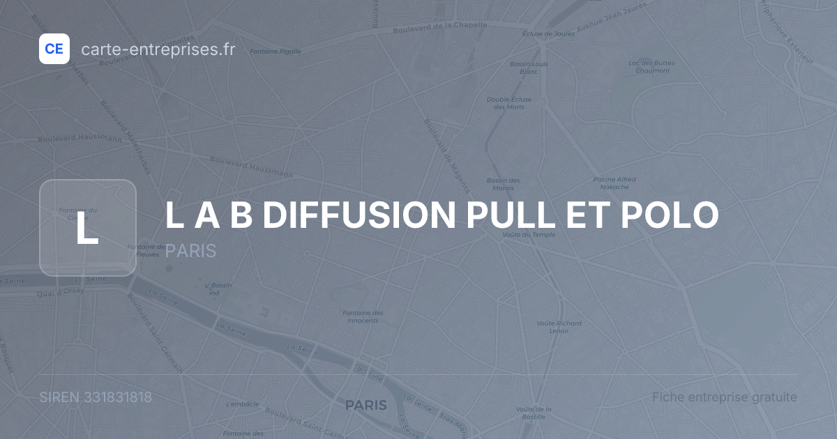 L A B DIFFUSION PULL ET POLO — 331831818 — fiche entreprise