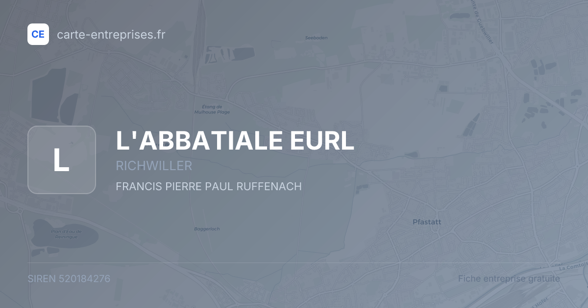 L'ABBATIALE EURL — 520184276 — fiche entreprise