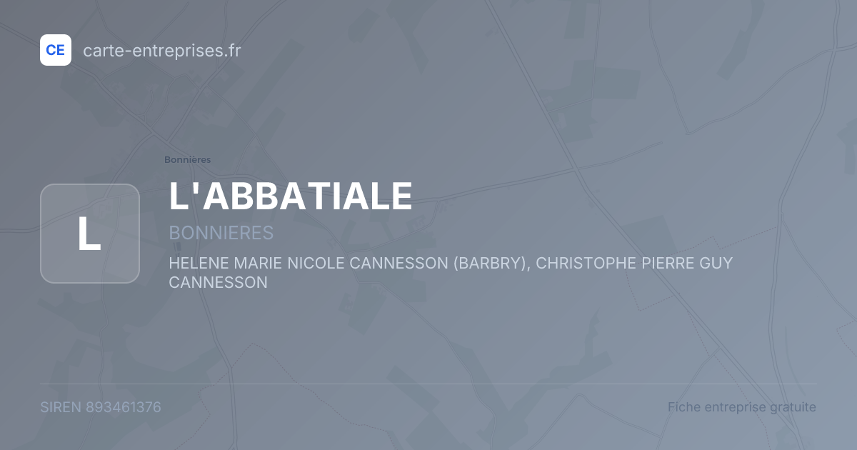 L'ABBATIALE — 893461376 — fiche entreprise