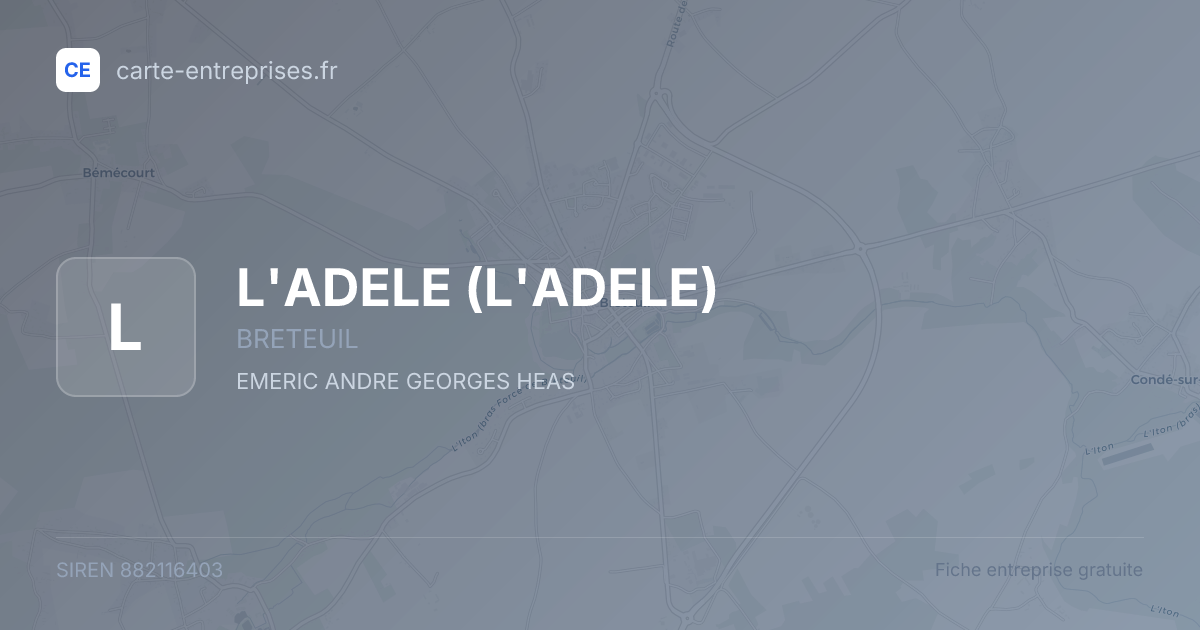 L'ADELE — 882116403 — fiche entreprise