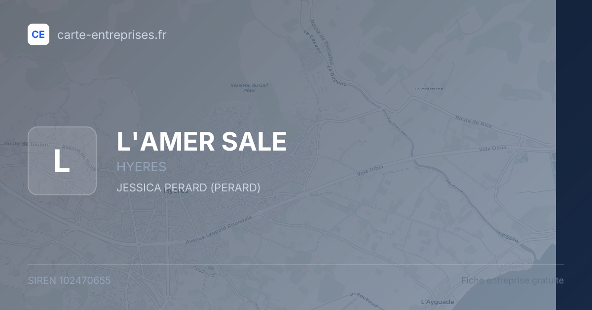 L'AMER SALE — 102470655 — fiche entreprise