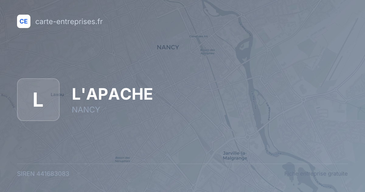 L'APACHE — 441683083 — fiche entreprise