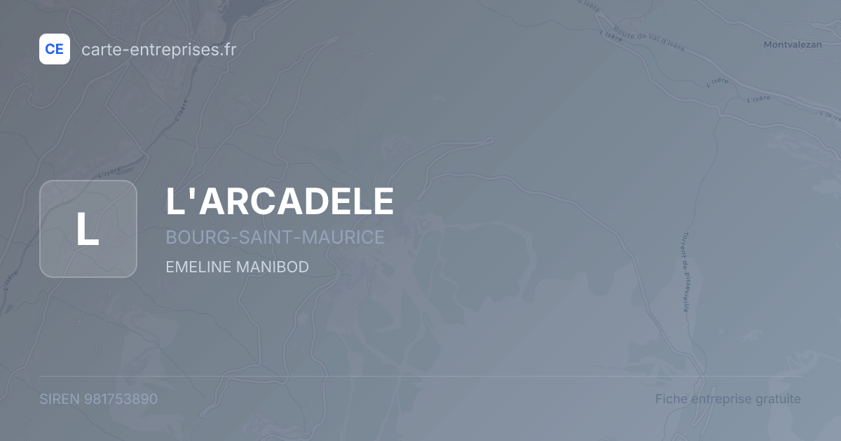 L'ARCADELE — 981753890 — fiche entreprise