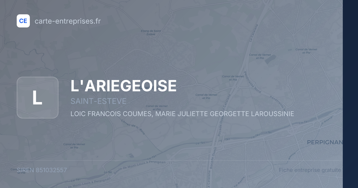 L'ARIEGEOISE — 851032557 — fiche entreprise