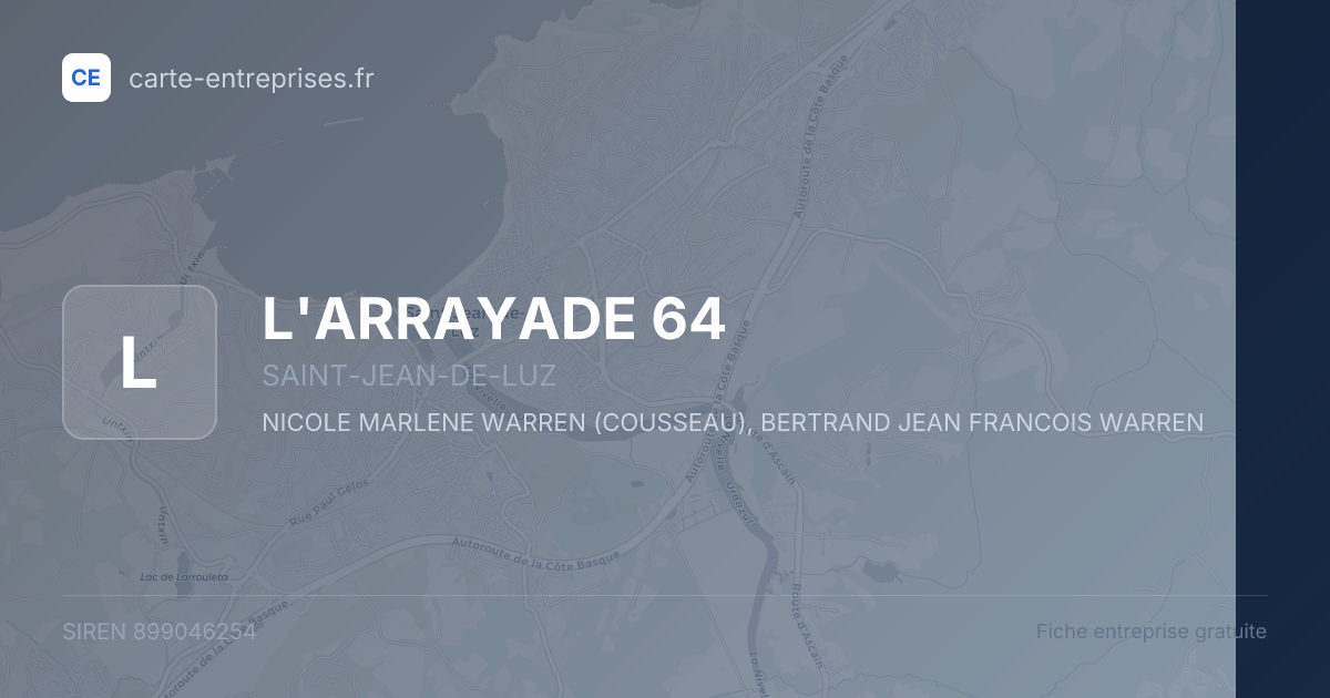 L'ARRAYADE 64 — 899046254 — fiche entreprise