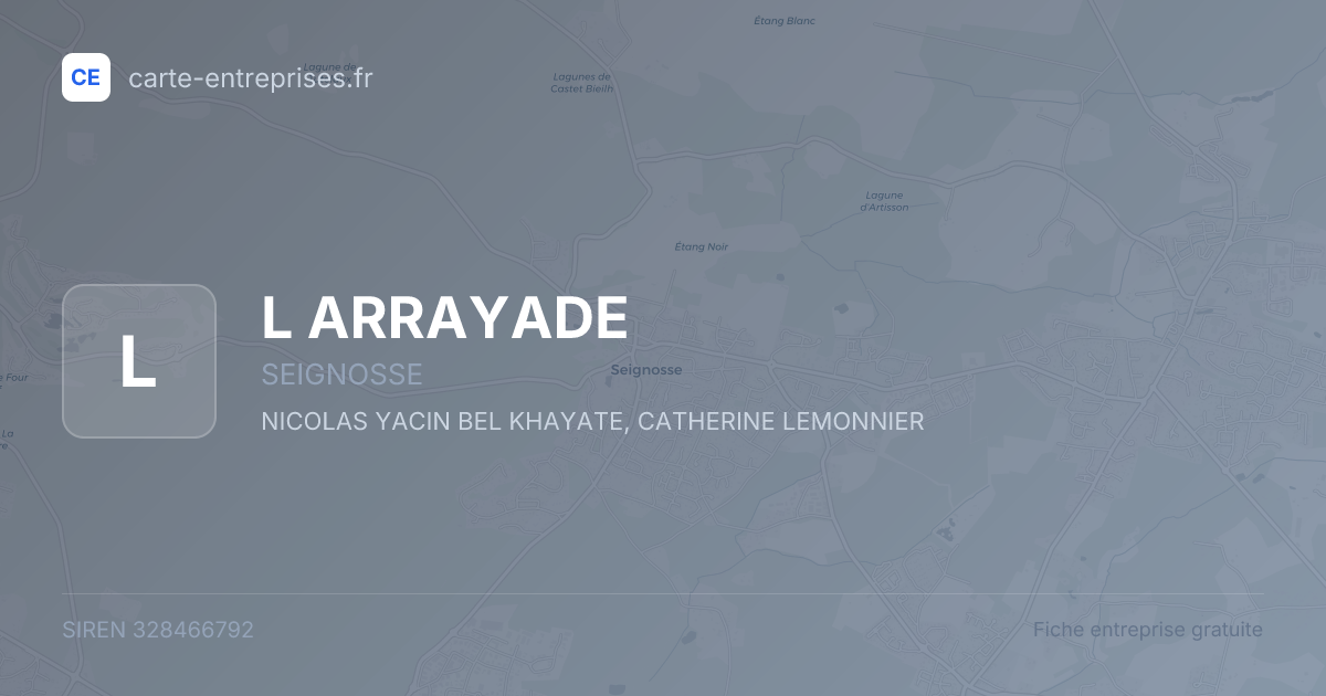 L ARRAYADE — 328466792 — fiche entreprise