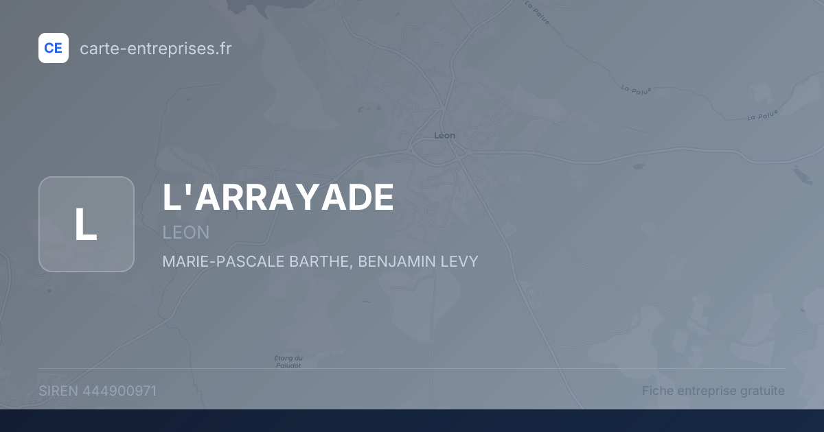 L'ARRAYADE — 444900971 — fiche entreprise