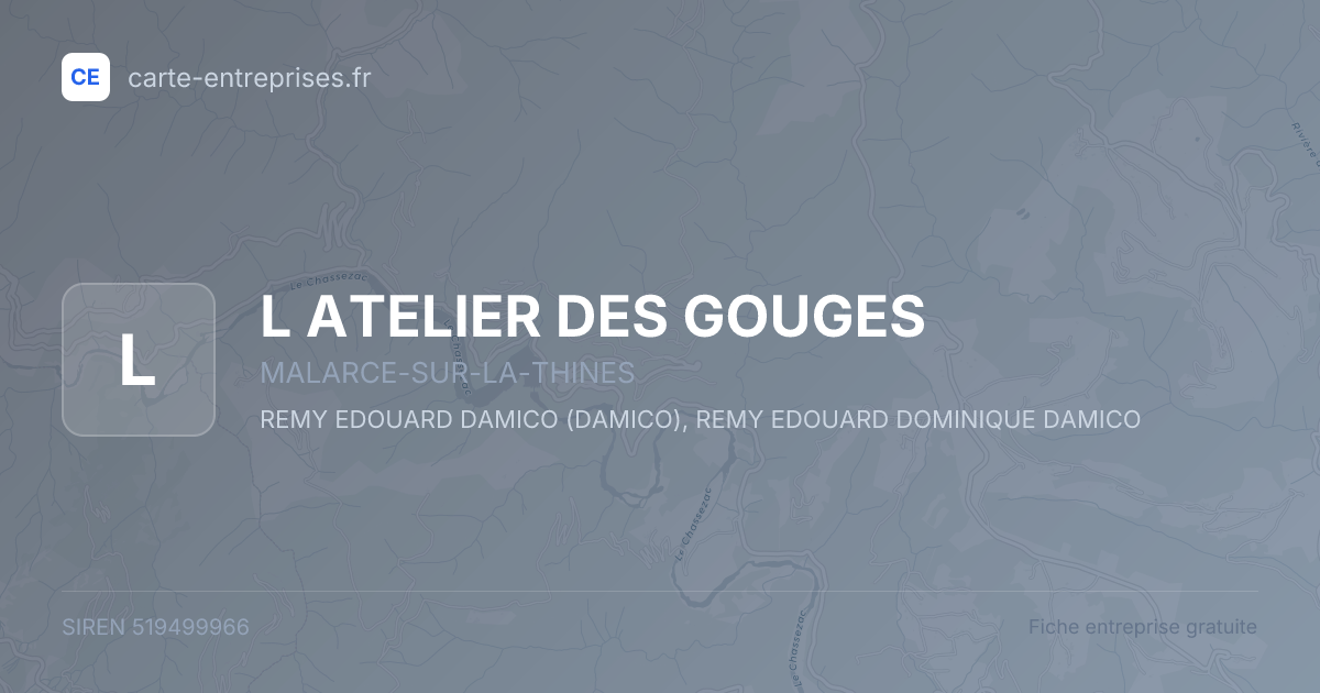 L ATELIER DES GOUGES — 519499966 — fiche entreprise