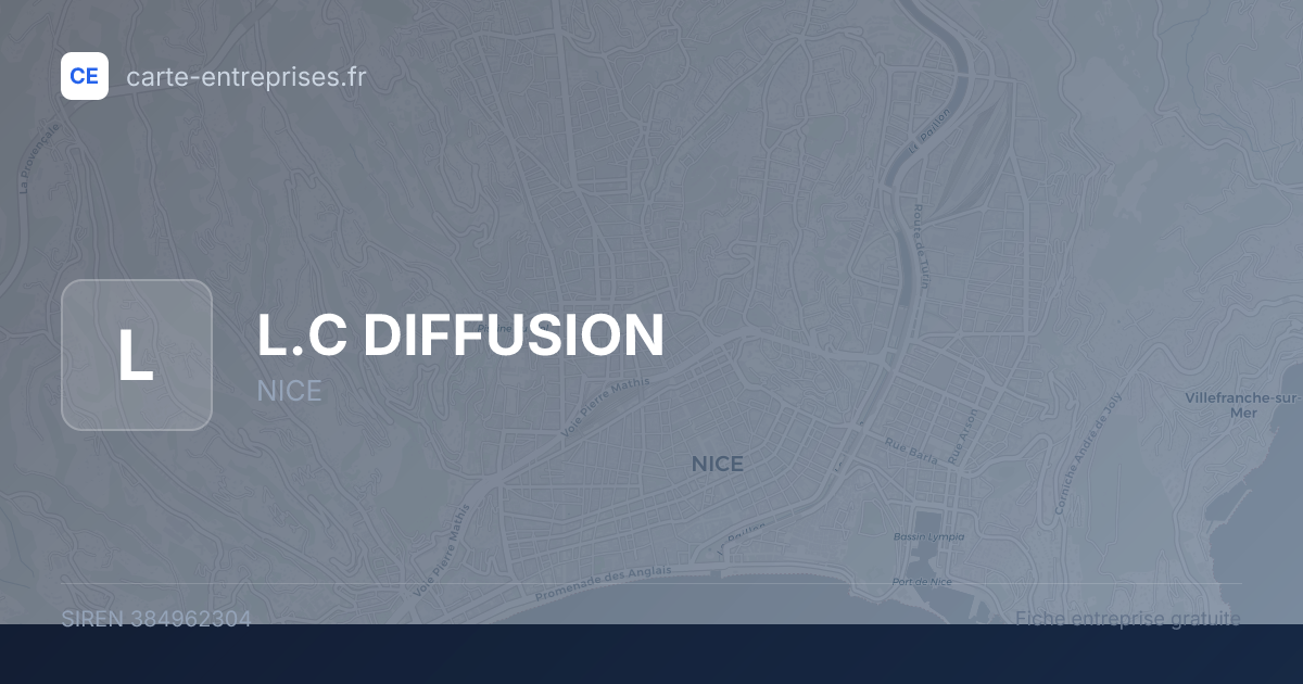 L.C DIFFUSION — 384962304 — fiche entreprise