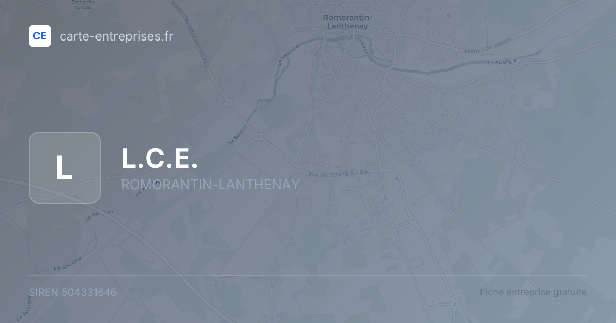 L.C.E. — 504331646 — fiche entreprise