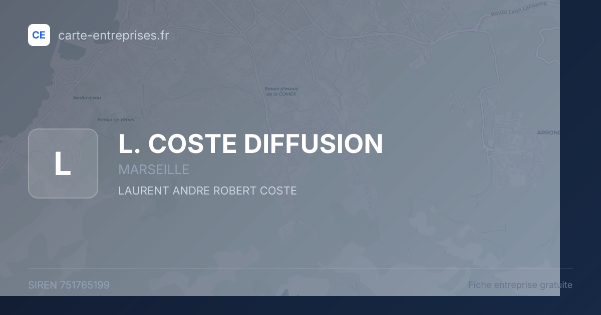 L. COSTE DIFFUSION — 751765199 — fiche entreprise