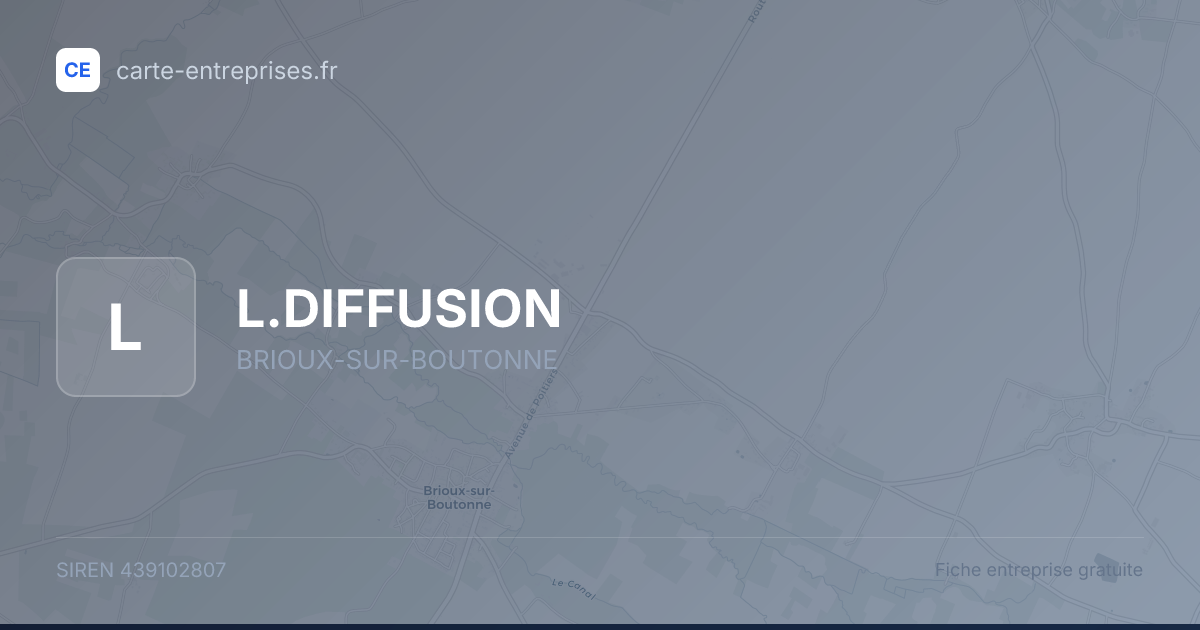 L.DIFFUSION — 439102807 — fiche entreprise