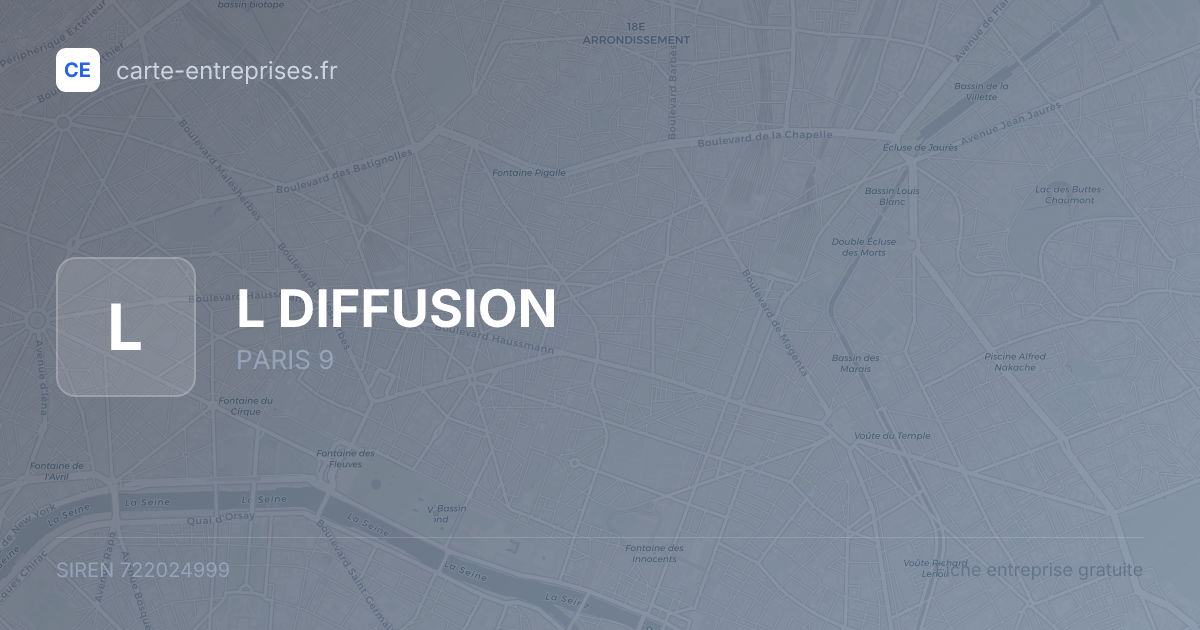 L DIFFUSION — 722024999 — fiche entreprise