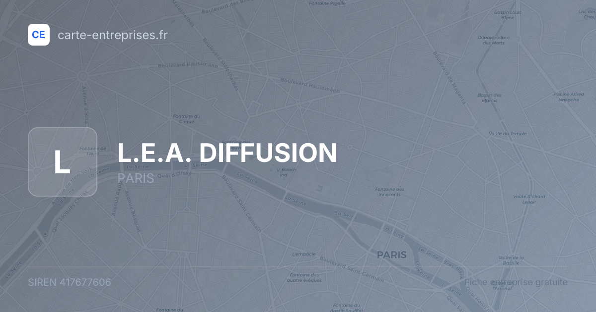 L.E.A. DIFFUSION — 417677606 — fiche entreprise