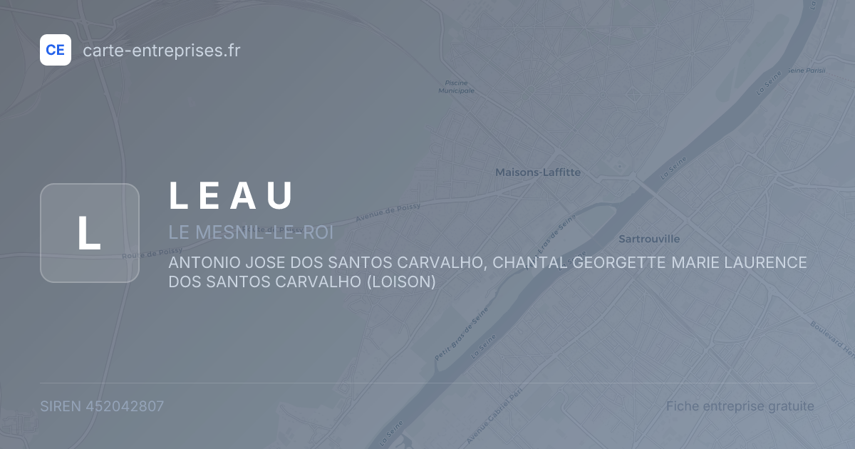 L E A U — 452042807 — fiche entreprise