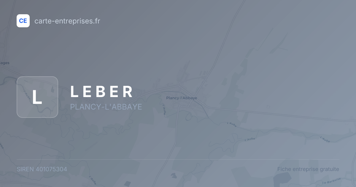 L E B E R — 401075304 — fiche entreprise