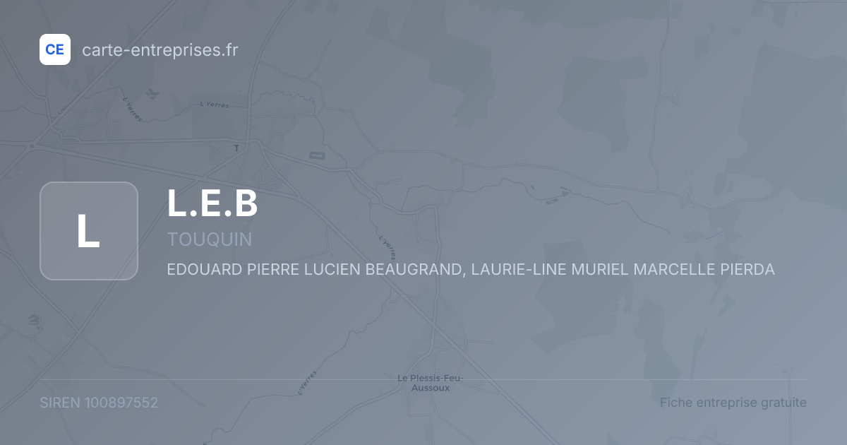 L.E.B — 100897552 — fiche entreprise