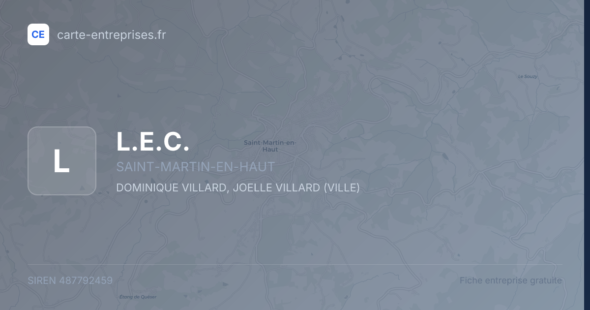 L.E.C. — 487792459 — fiche entreprise