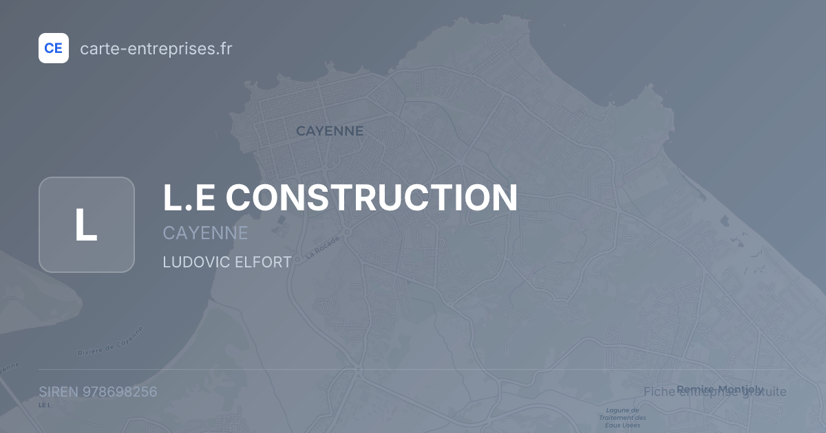 L.E CONSTRUCTION — 978698256 — fiche entreprise