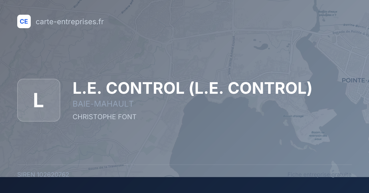 L.E. CONTROL — 102620762 — fiche entreprise