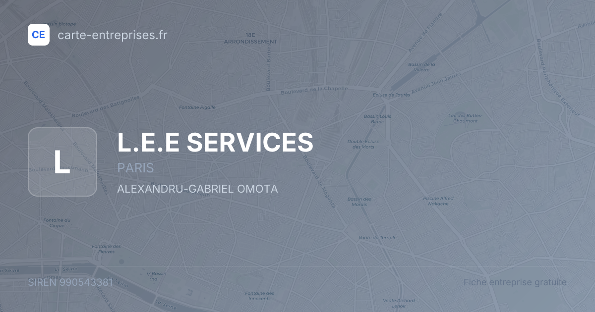 L.E.E SERVICES — 990543381 — fiche entreprise