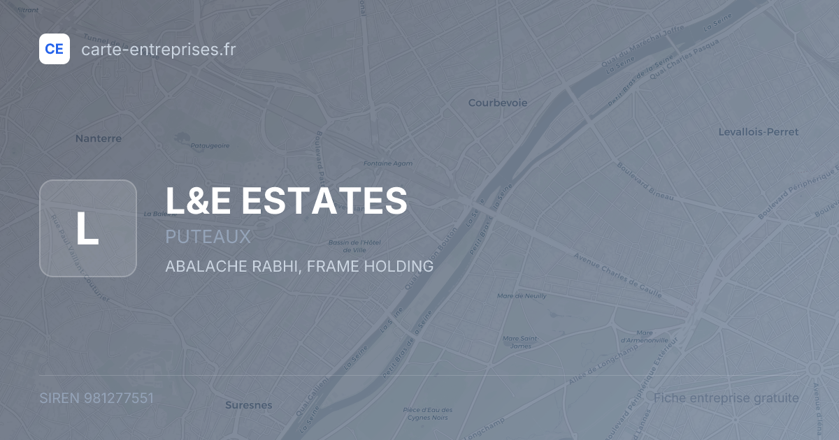 L&E ESTATES — 981277551 — fiche entreprise