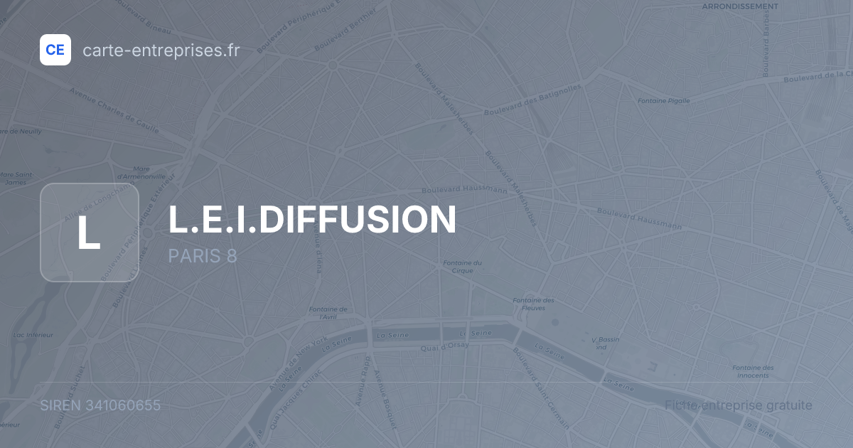 L.E.I.DIFFUSION — 341060655 — fiche entreprise