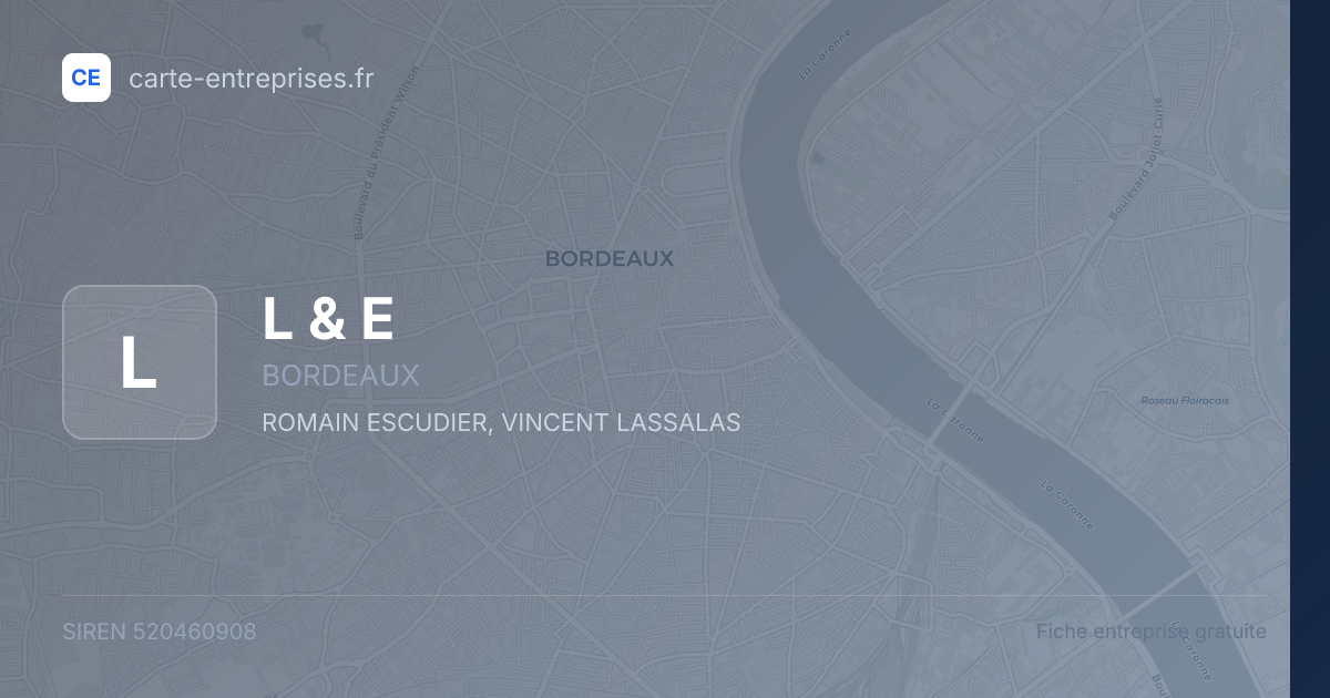 L & E — 520460908 — fiche entreprise