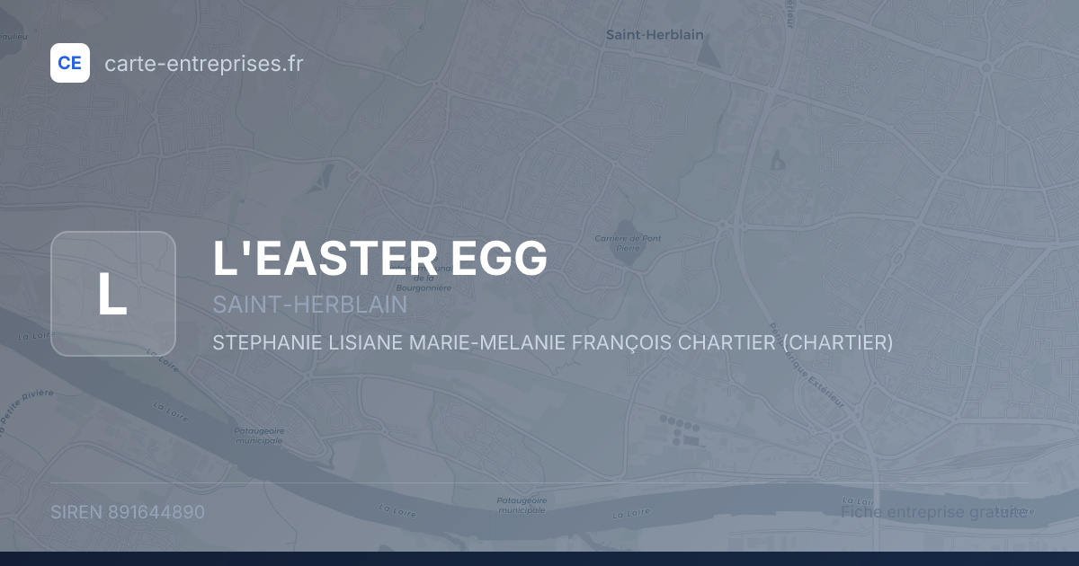 L'EASTER EGG — 891644890 — fiche entreprise