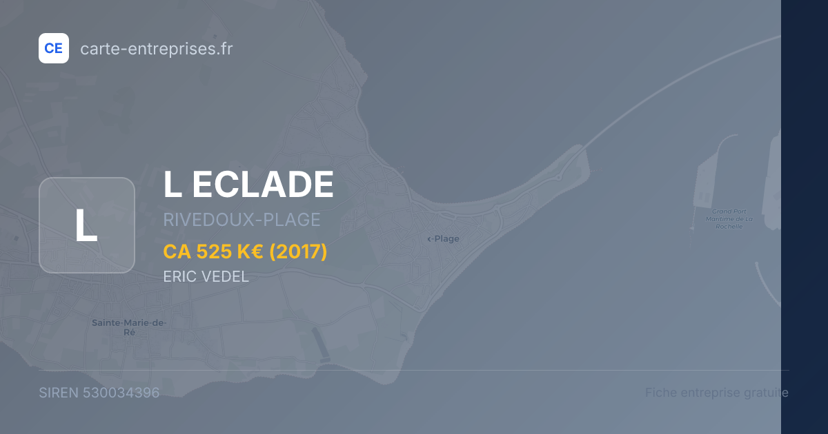 L ECLADE — 530034396 — fiche entreprise