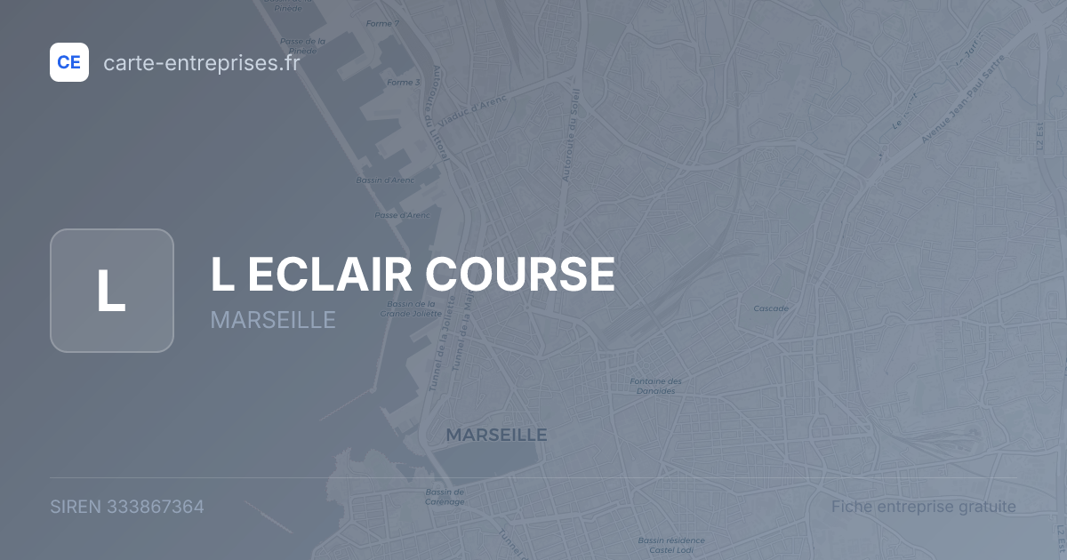 L ECLAIR COURSE — 333867364 — fiche entreprise