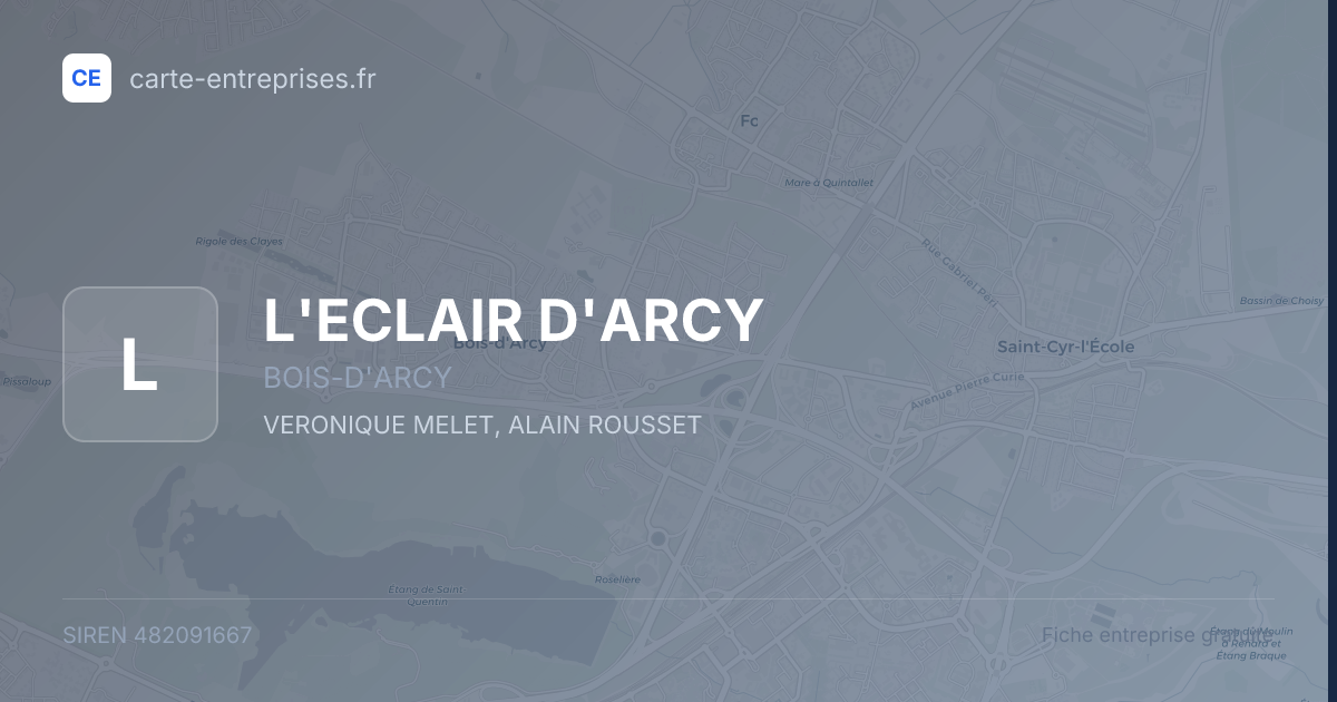 L'ECLAIR D'ARCY — 482091667 — fiche entreprise
