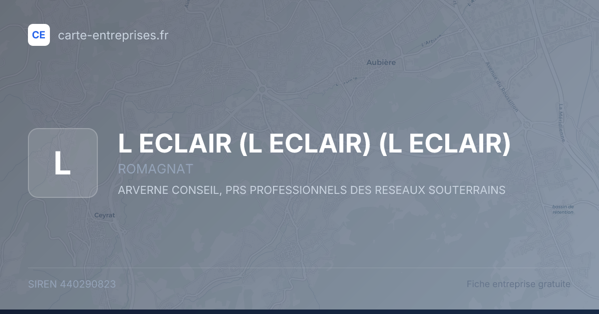 L ECLAIR (L ECLAIR) (L ECLAIR) — 440290823 — fiche entreprise