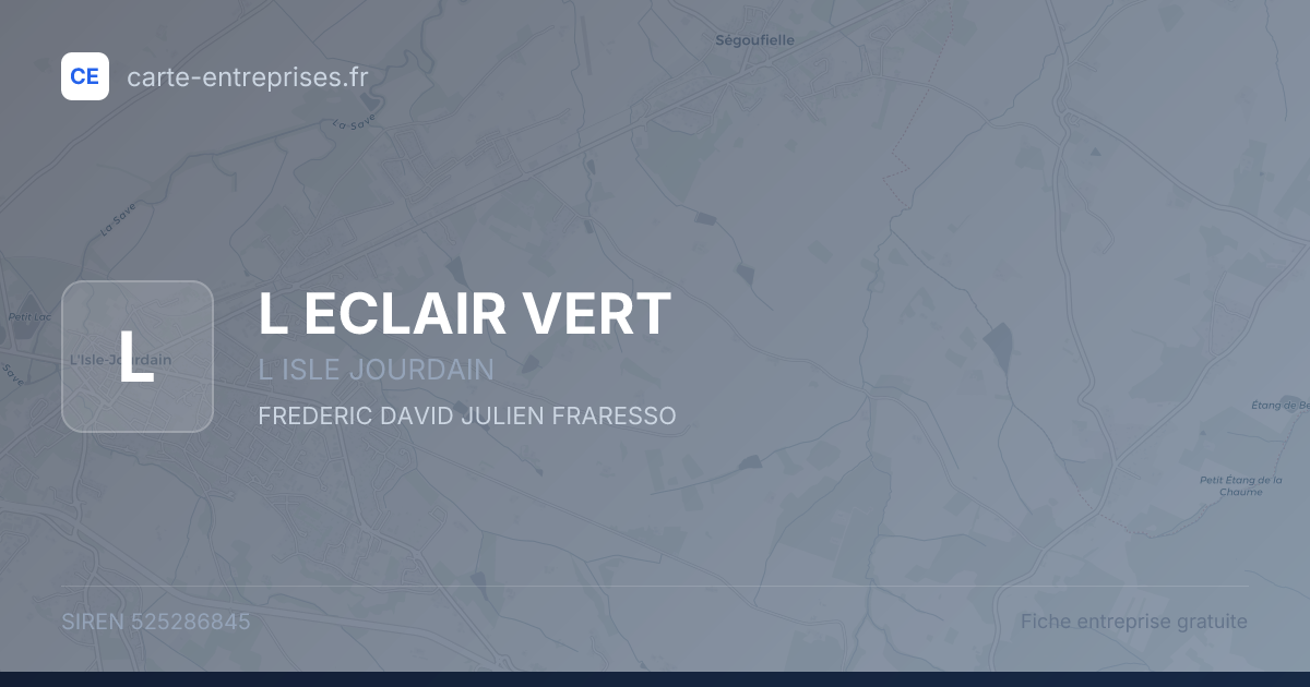 L ECLAIR VERT — 525286845 — fiche entreprise